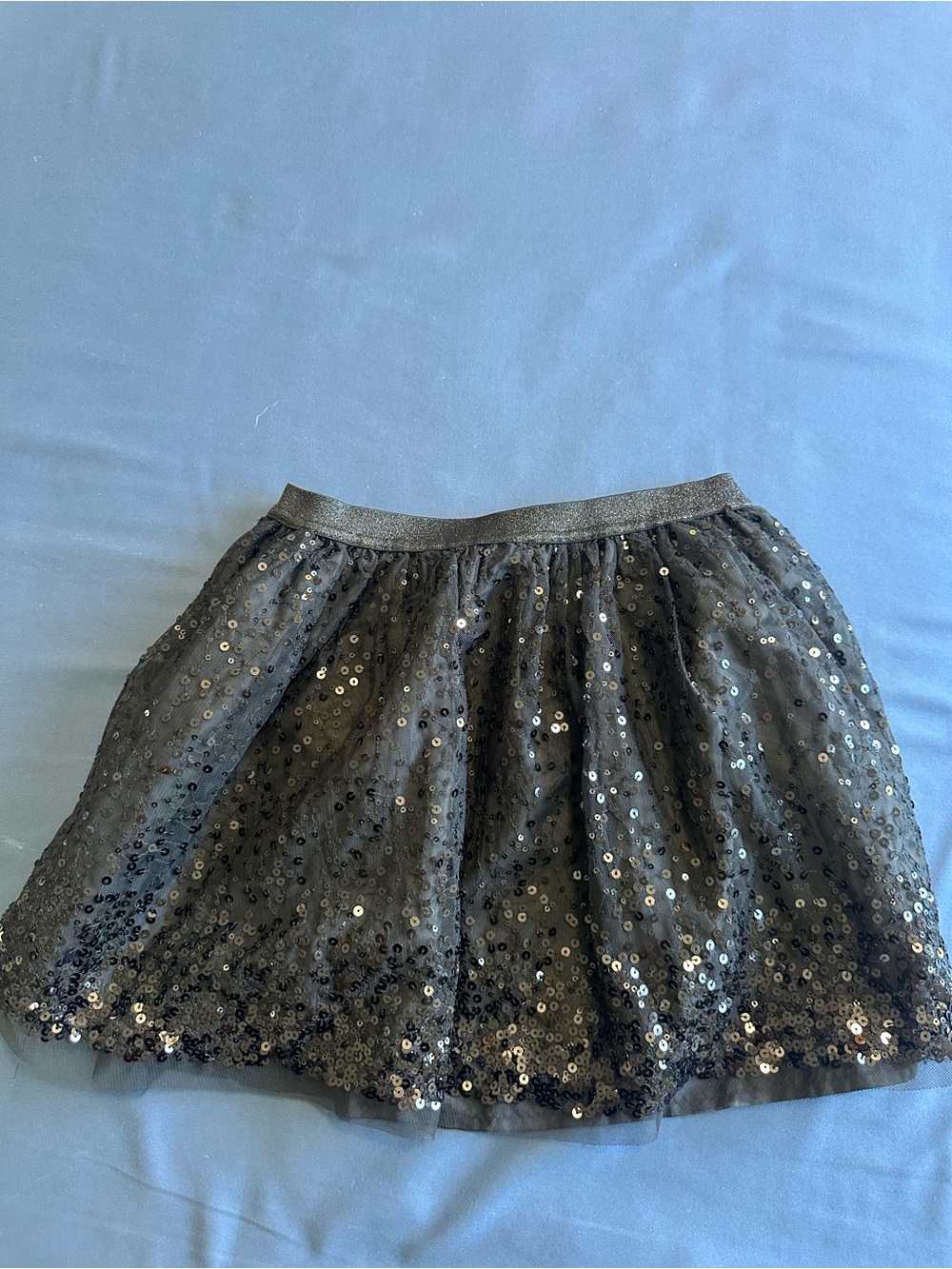 Cat & Jack Black Sequin Skirt M (8)